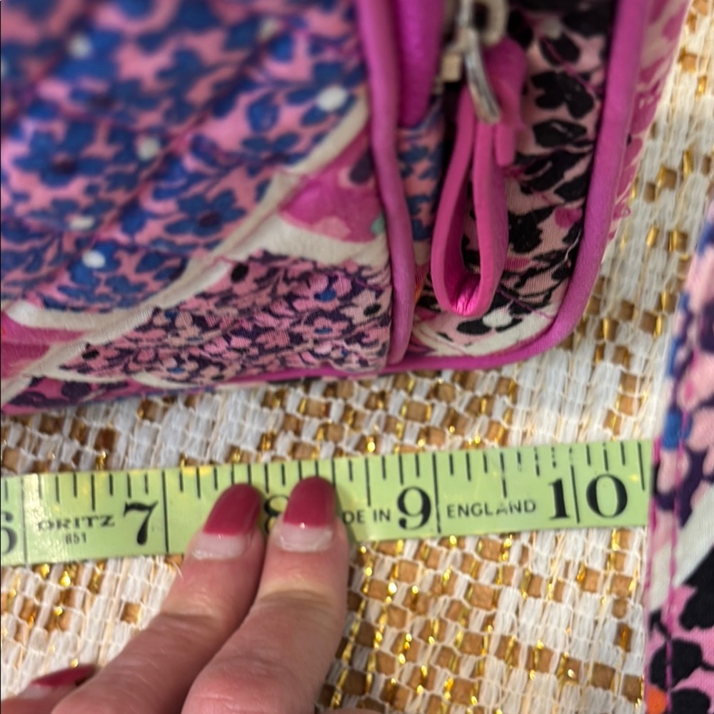 Vera Bradley Pink and Purple Quilted Crossbody Bag - Picture 9 of 11